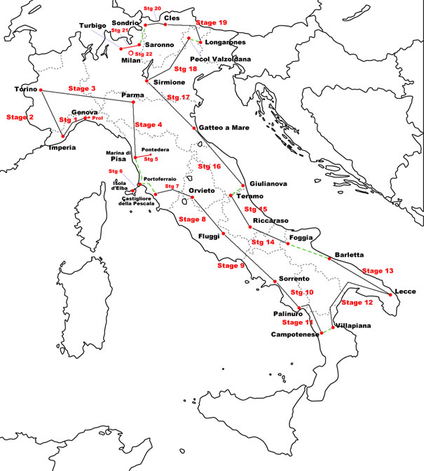 Giro d'Italia 1980 Map
